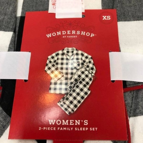 ⚡️FLASH SALE⚡️Wondershop Womens White Buffalo Check Two Piece Sleep Set Size XS - Picture 2 of 3
